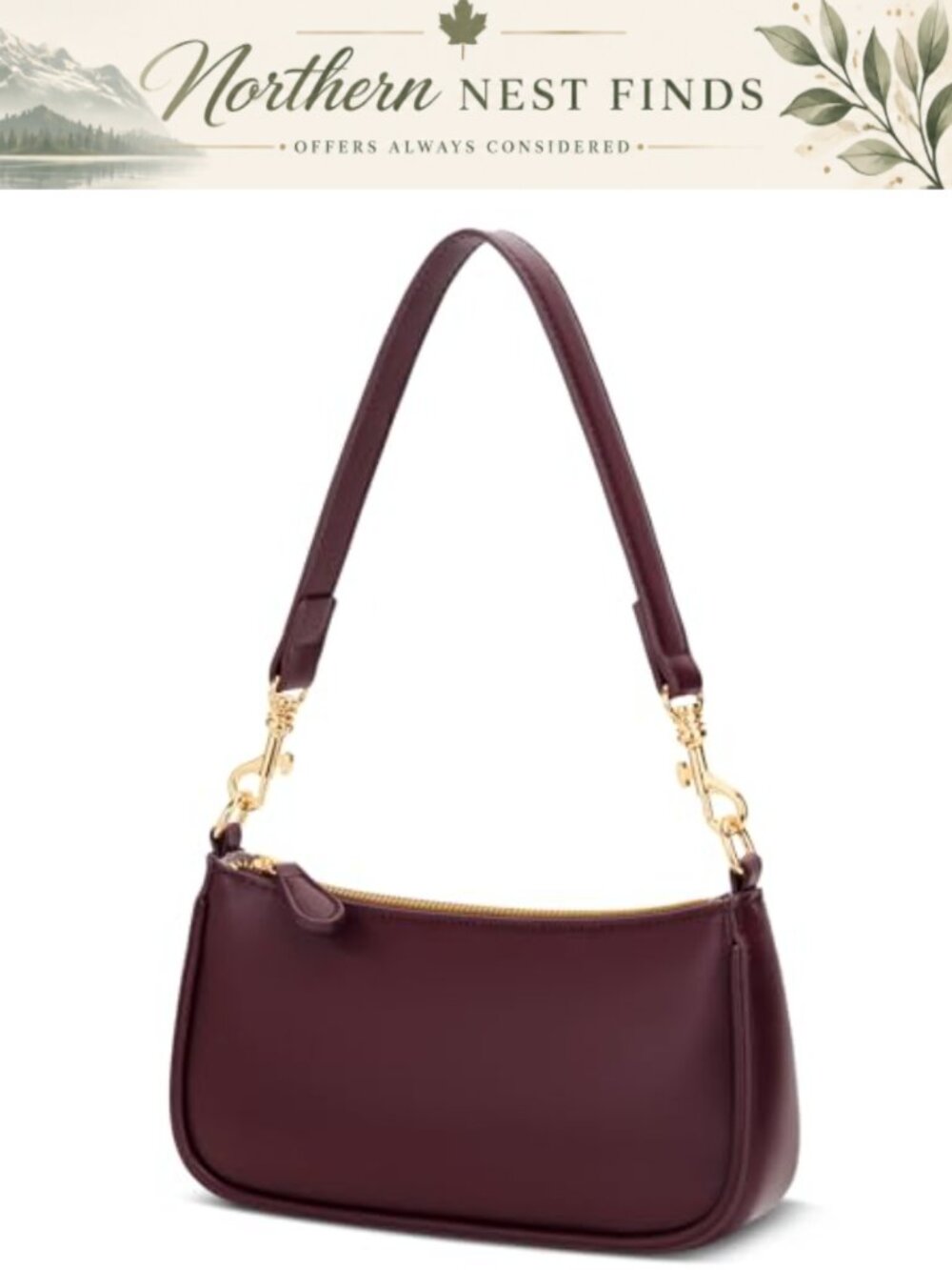 Small Shoulder Bag Vegan Leather Mini Purse with Removable Strap